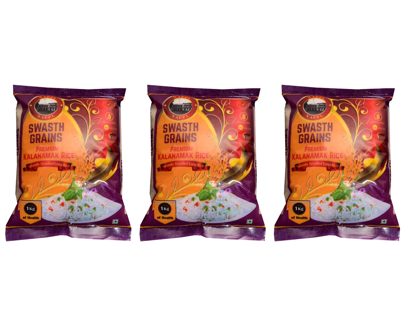 Swasth Grains Kalanamak Rice 3KG – view 2