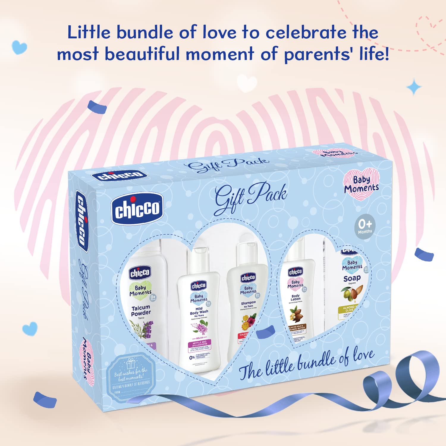 Chicco Baby Moments Essential Set, Gift Set for Babies, 0M+ Blue – view 3
