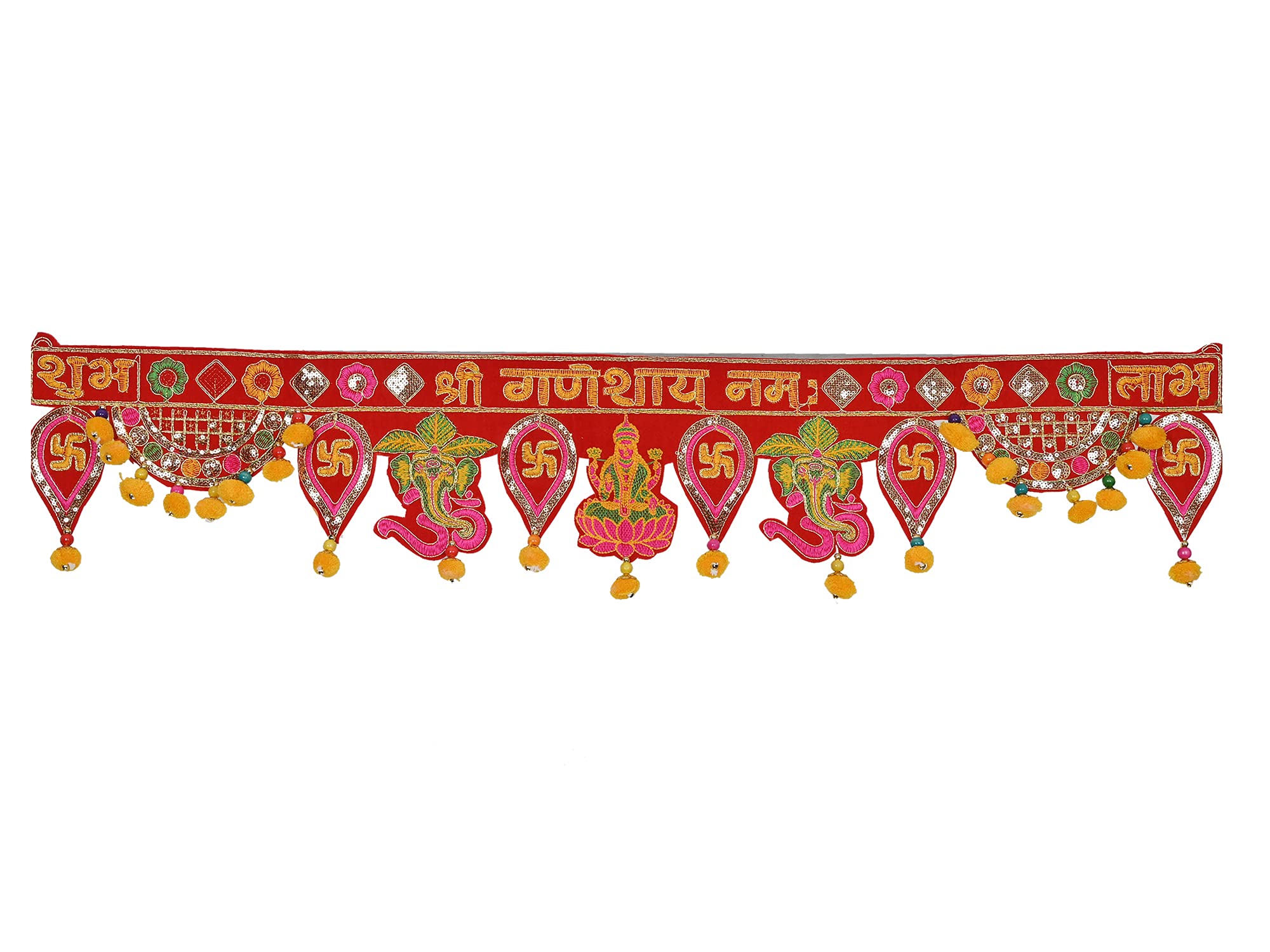 Torans for Entrance Door for Diwali Festival- Toran for Pooja Room - Bandarwal for Home Door-Lakshmi Ganesh toran Diwali Decoration Item Home Decor (35 x 7 Inches) – view 7
