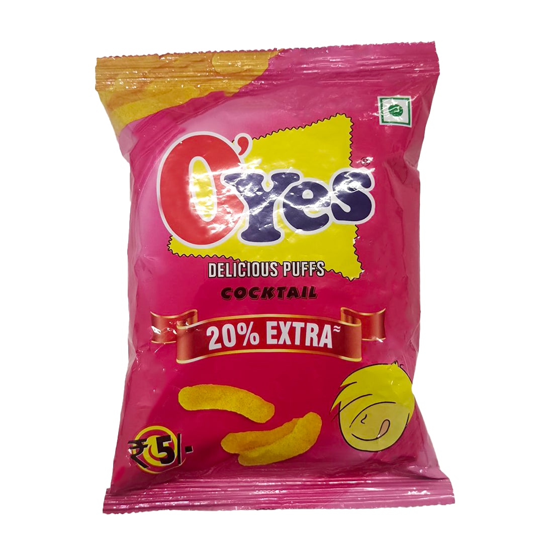 O'Yes Delicious Puffs Cocktail Tadka, 18g