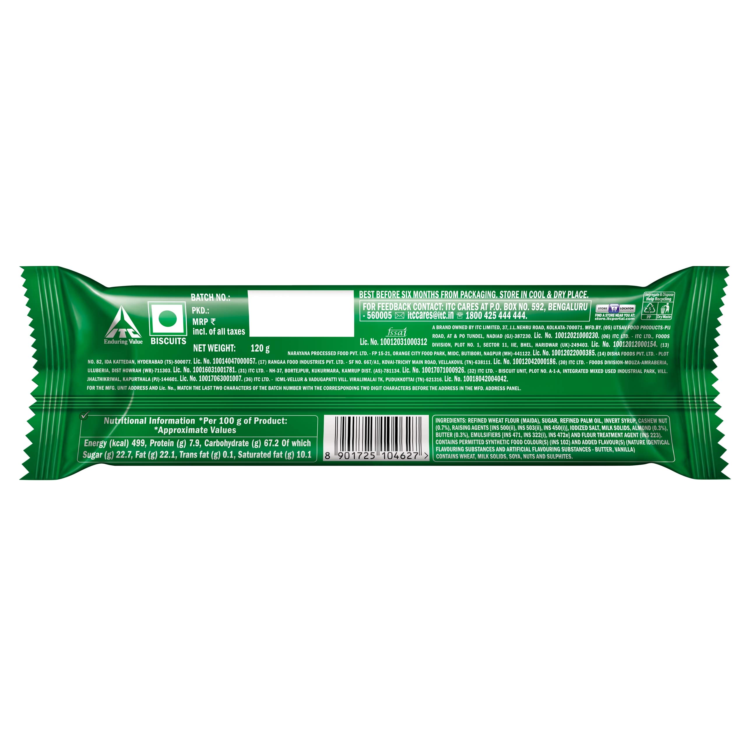 Sunfeast Mom's Magic Biscuit - Cashew & Almond, 100g Pack – view 2