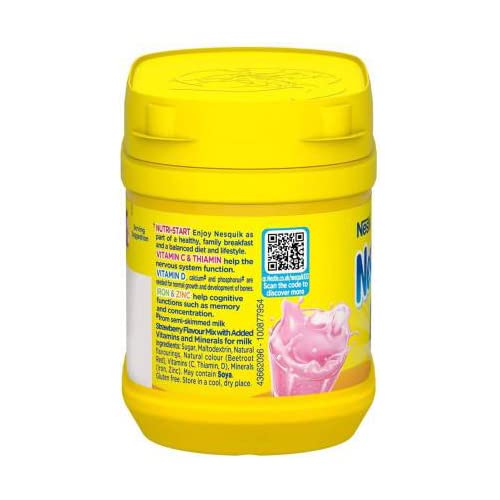Nestle Nesquik Strawberry & Chocolate Flavour Milkshake Mix, Variety Pack, 600 g – view 8
