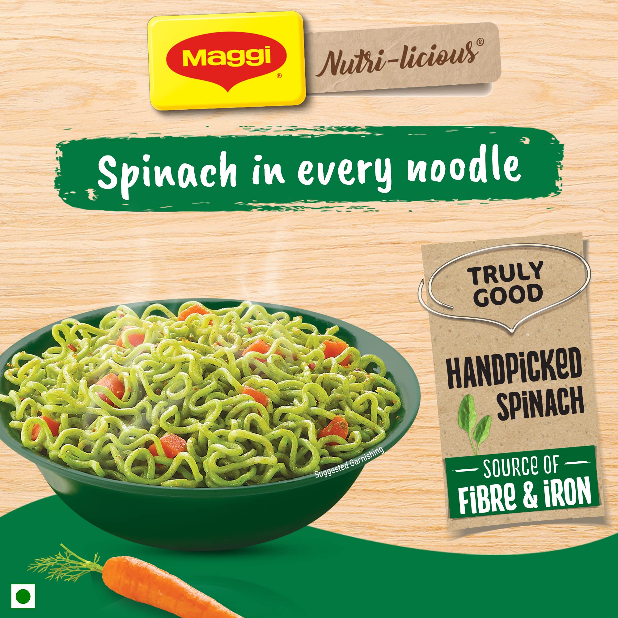 MAGGI Nutri-Licious Masala Veg Atta Noodles With Spinach In Every Noodle, 72.5 Grams (Pouch) – view 5