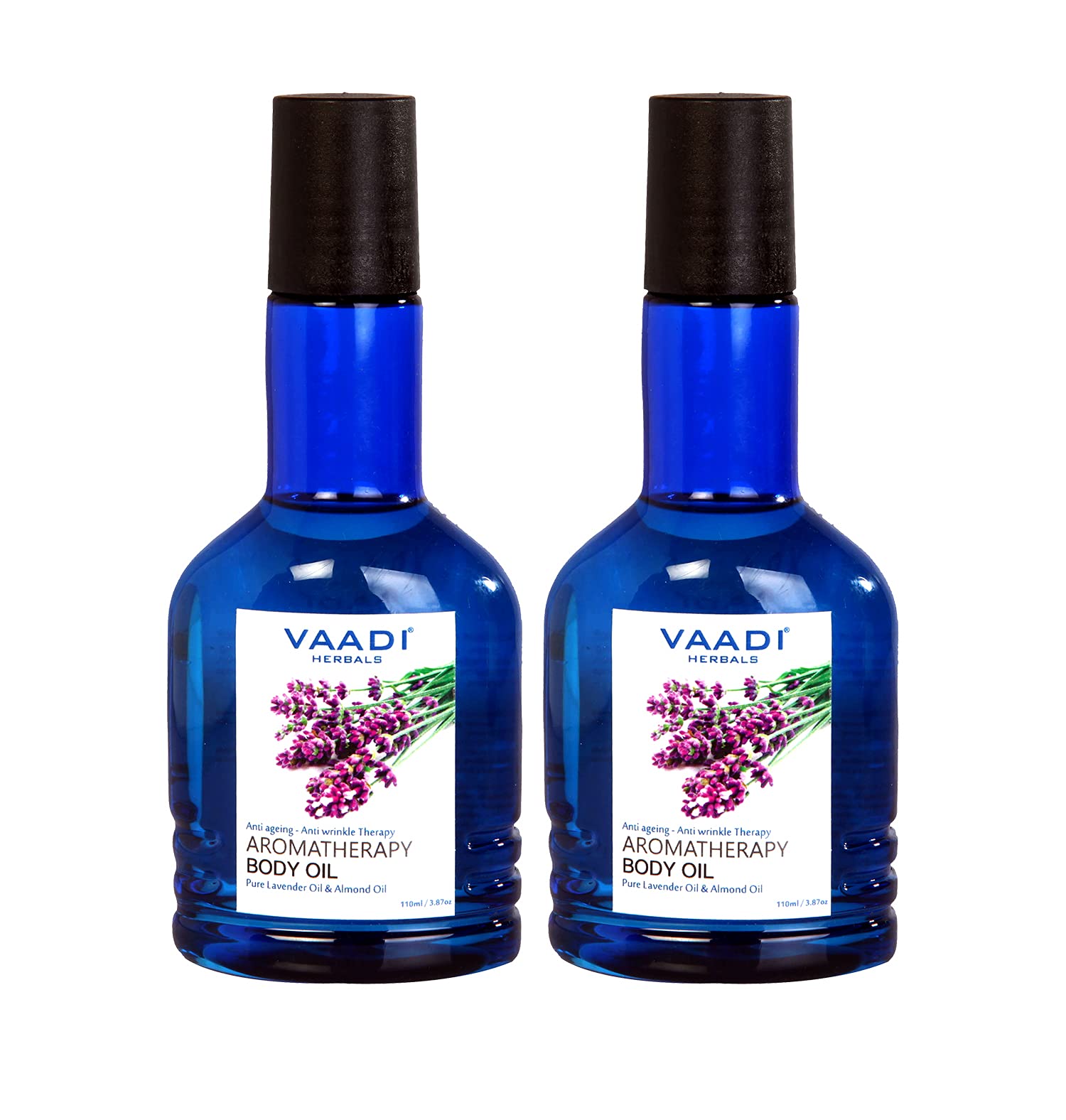 Vaadi Herbals Aromatherapy Body Oil, Lavender and Almond Oil, 110ml x 2 – view 2