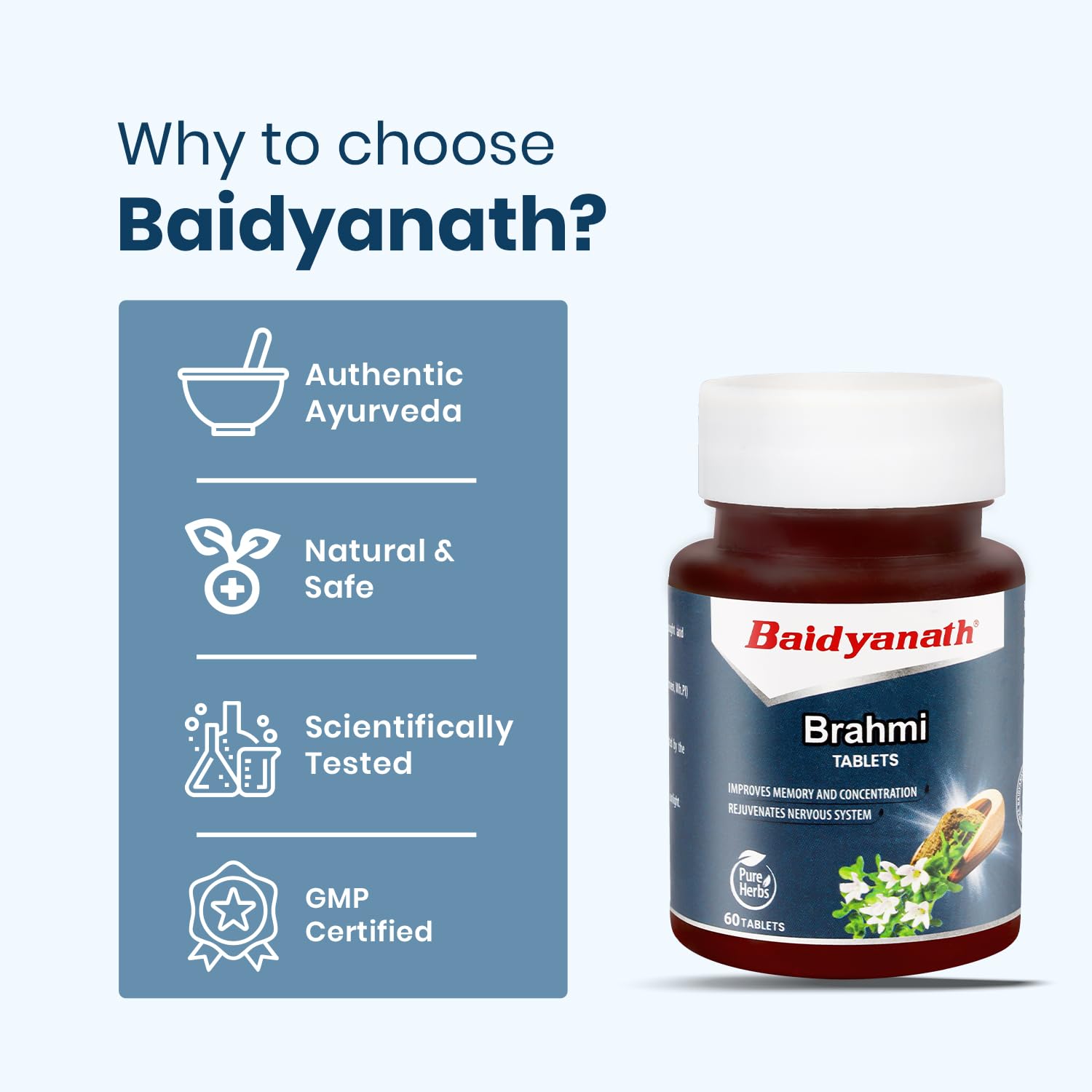 Baidyanath Brahmi Tablets - 60 Tab – view 6