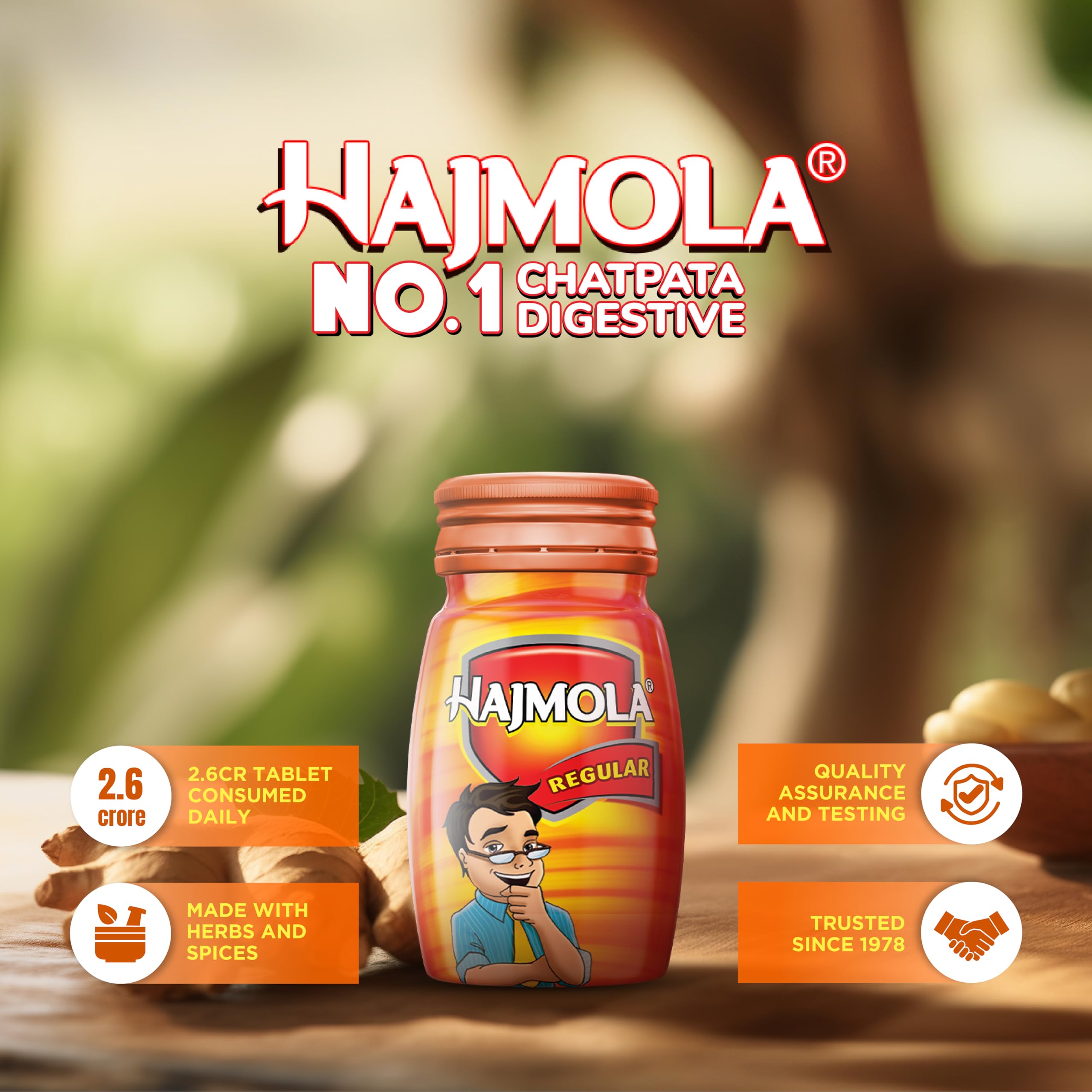 Dabur Hajmola Tasty Digestive Tablets (Regular Flavour) - 120 Tabs – view 4