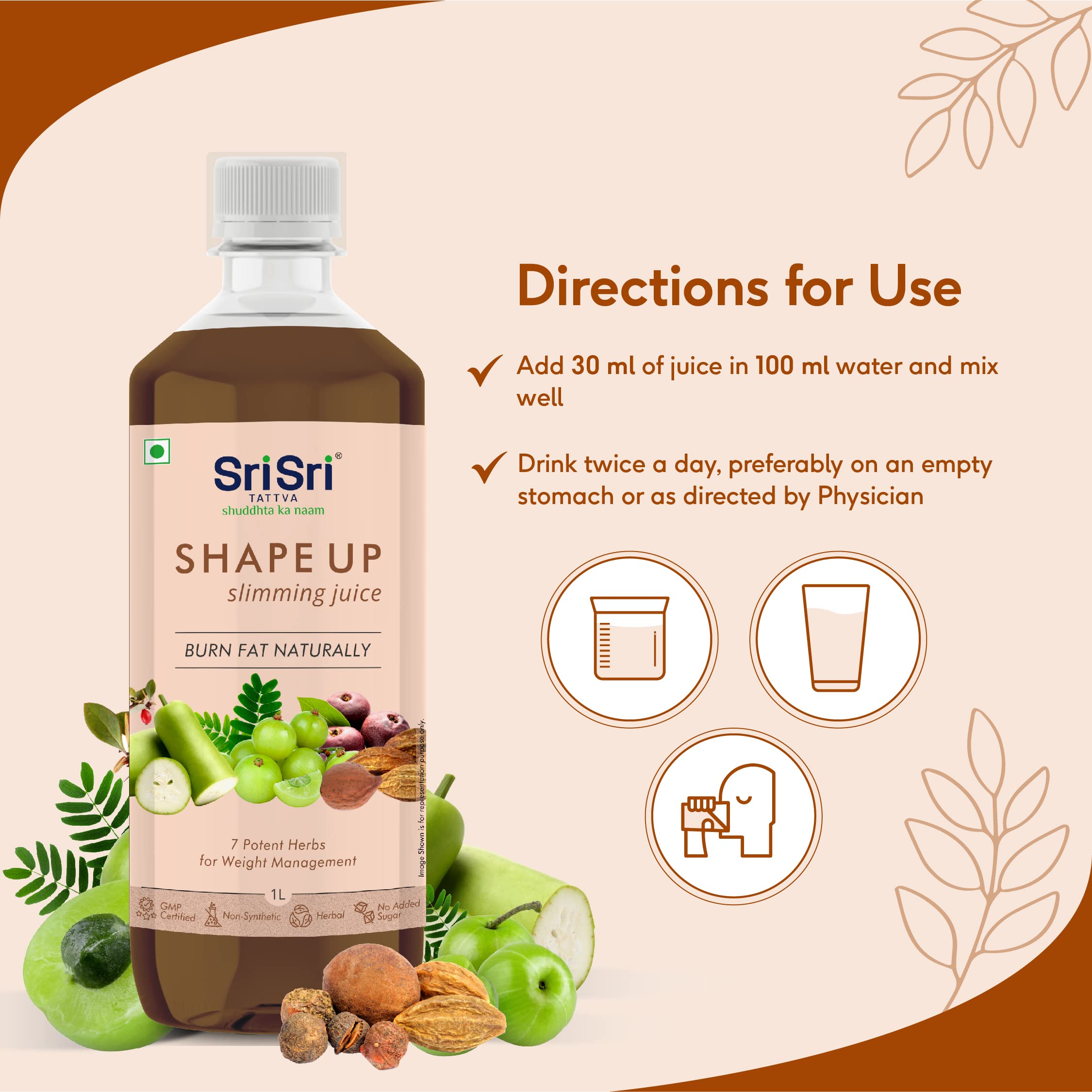 Sri Sri Tattva Shape Up Slimming Juice - Burn Fat Naturally – view 5