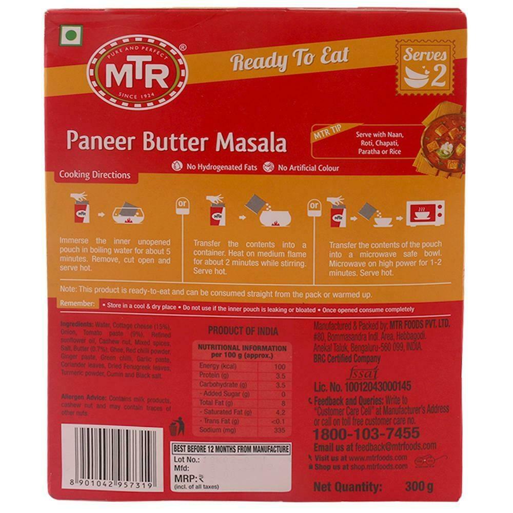 MTR Ready To Eat Paneer Butter Masala 300 G – view 2