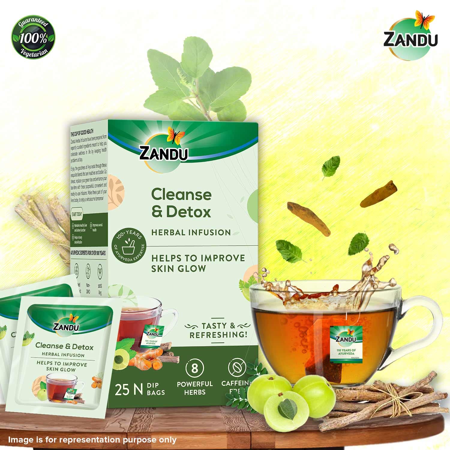 Zandu Cleanse & Detox Herbal Infusion: Use This Tea Bag To Give Your Body The Gift Of Good Health – view 2