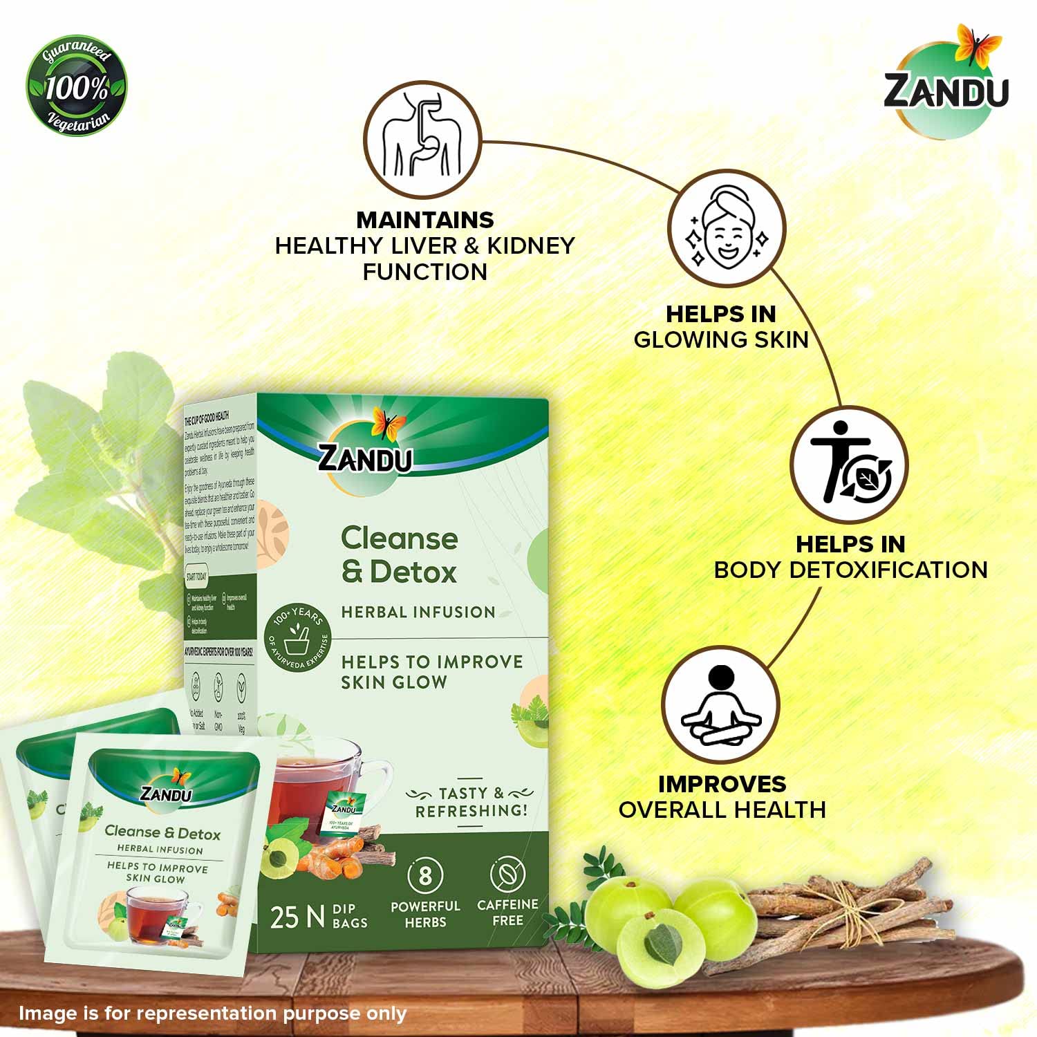Zandu Cleanse & Detox Herbal Infusion: Use This Tea Bag To Give Your Body The Gift Of Good Health – view 3