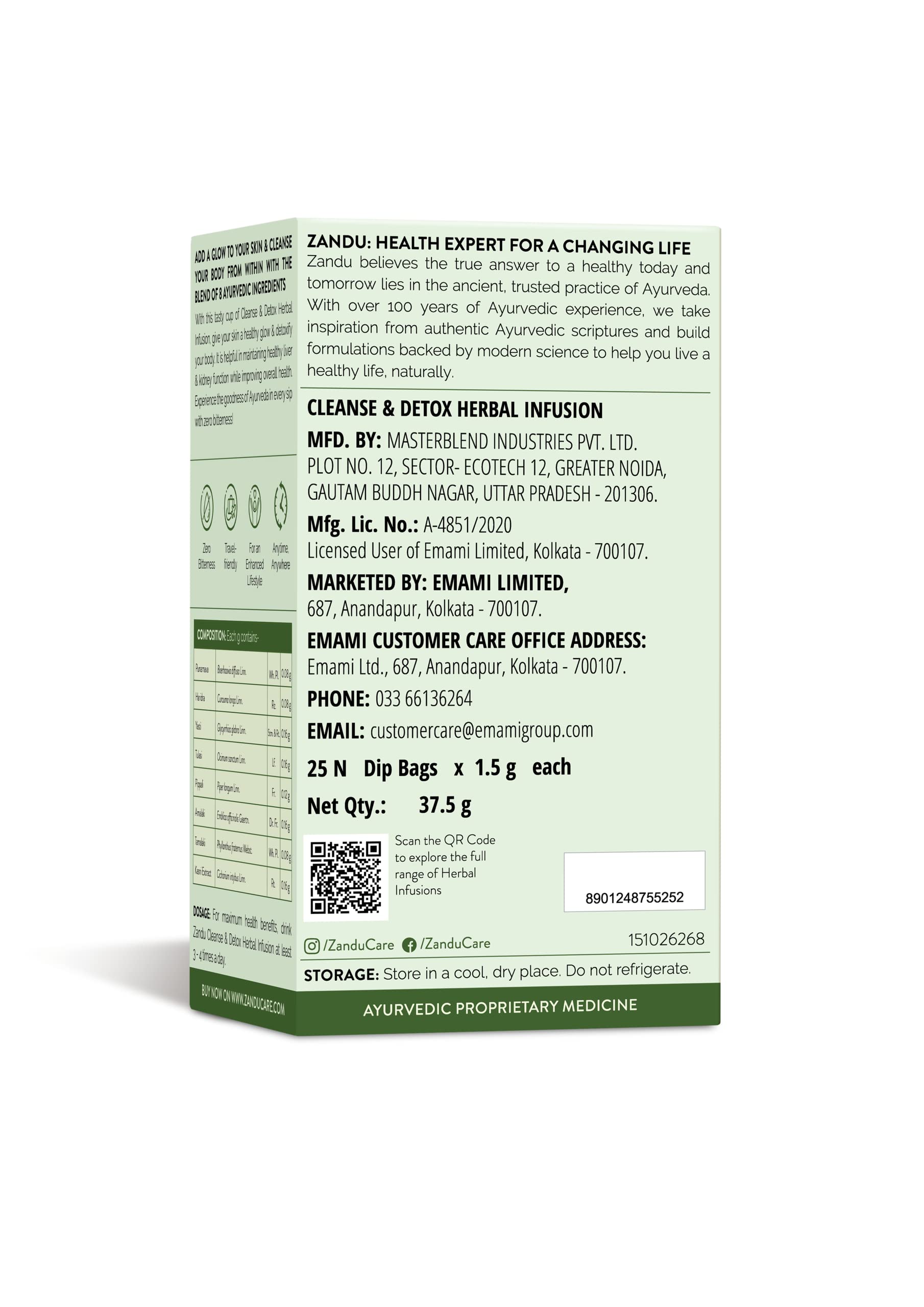 Zandu Cleanse & Detox Herbal Infusion: Use This Tea Bag To Give Your Body The Gift Of Good Health – view 7
