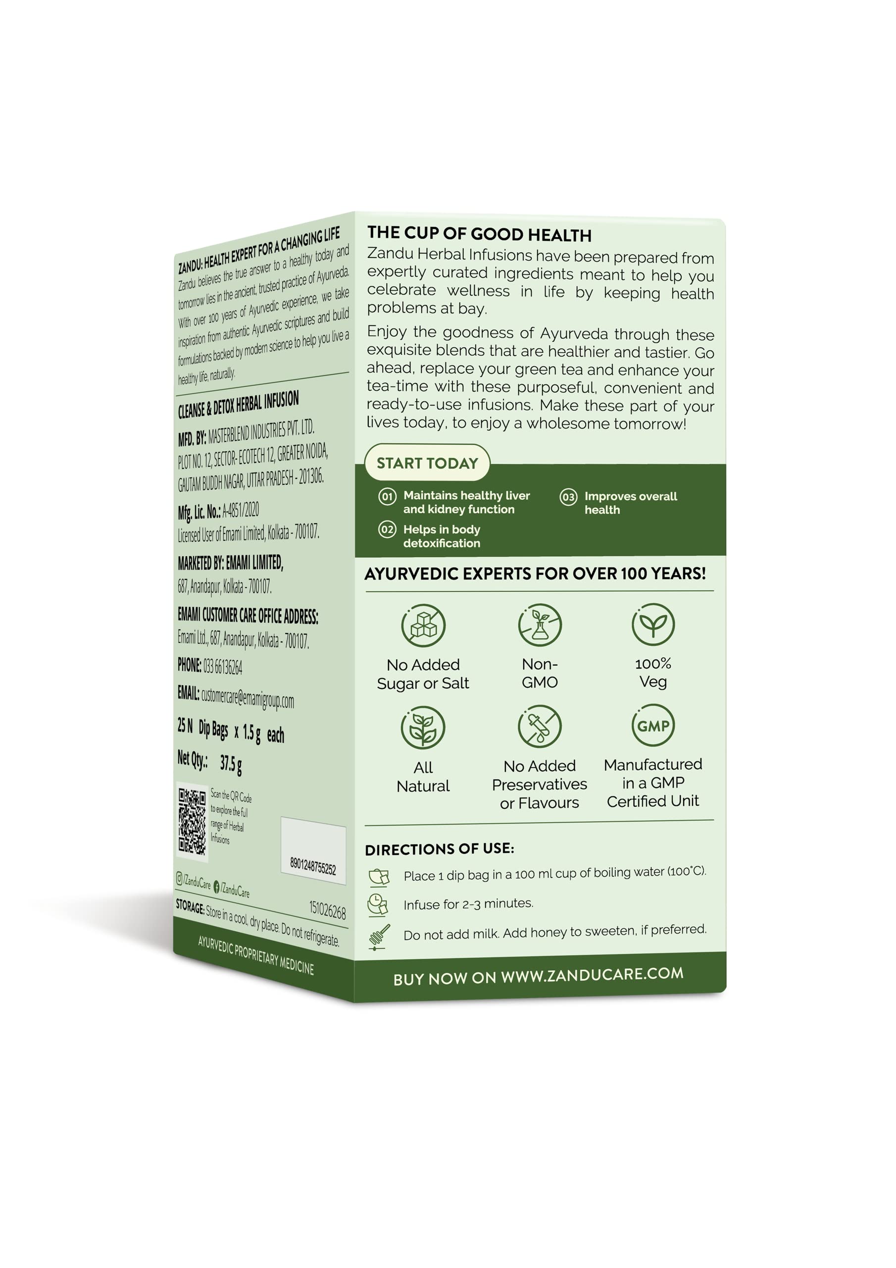 Zandu Cleanse & Detox Herbal Infusion: Use This Tea Bag To Give Your Body The Gift Of Good Health – view 9