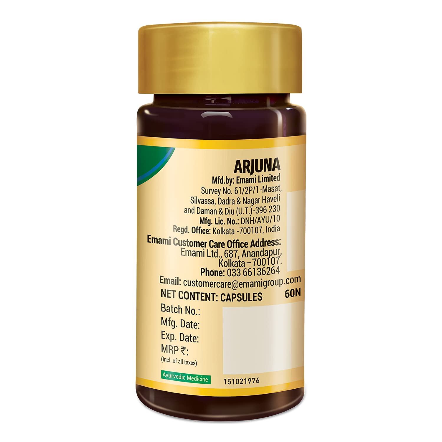 Zandu Arjuna Capsules - Helps to Maintain a Healthy Heart while Helping Keep Diabetes & Cholesterol Under Check, also Promotes Good Urinary Health - Pack of 60 Veg capsules – view 4