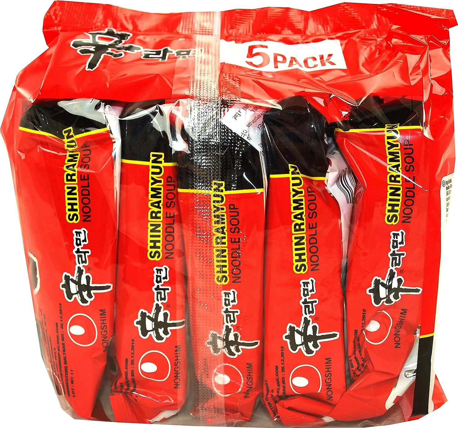 Nongshim Shin Ramyun Korean Style Spicy Noodle Soup Instant Noodles, 21.16 oz / 600 g – view 3