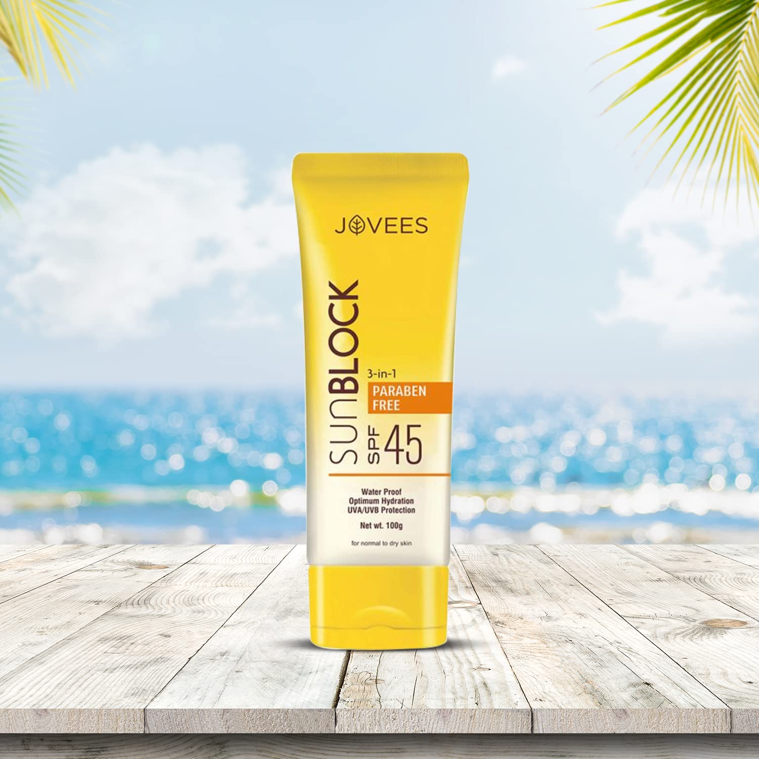 Jovees Herbal Ajneer & Carrot Sun Block Sunscreen SPF 45, 100g – view 3