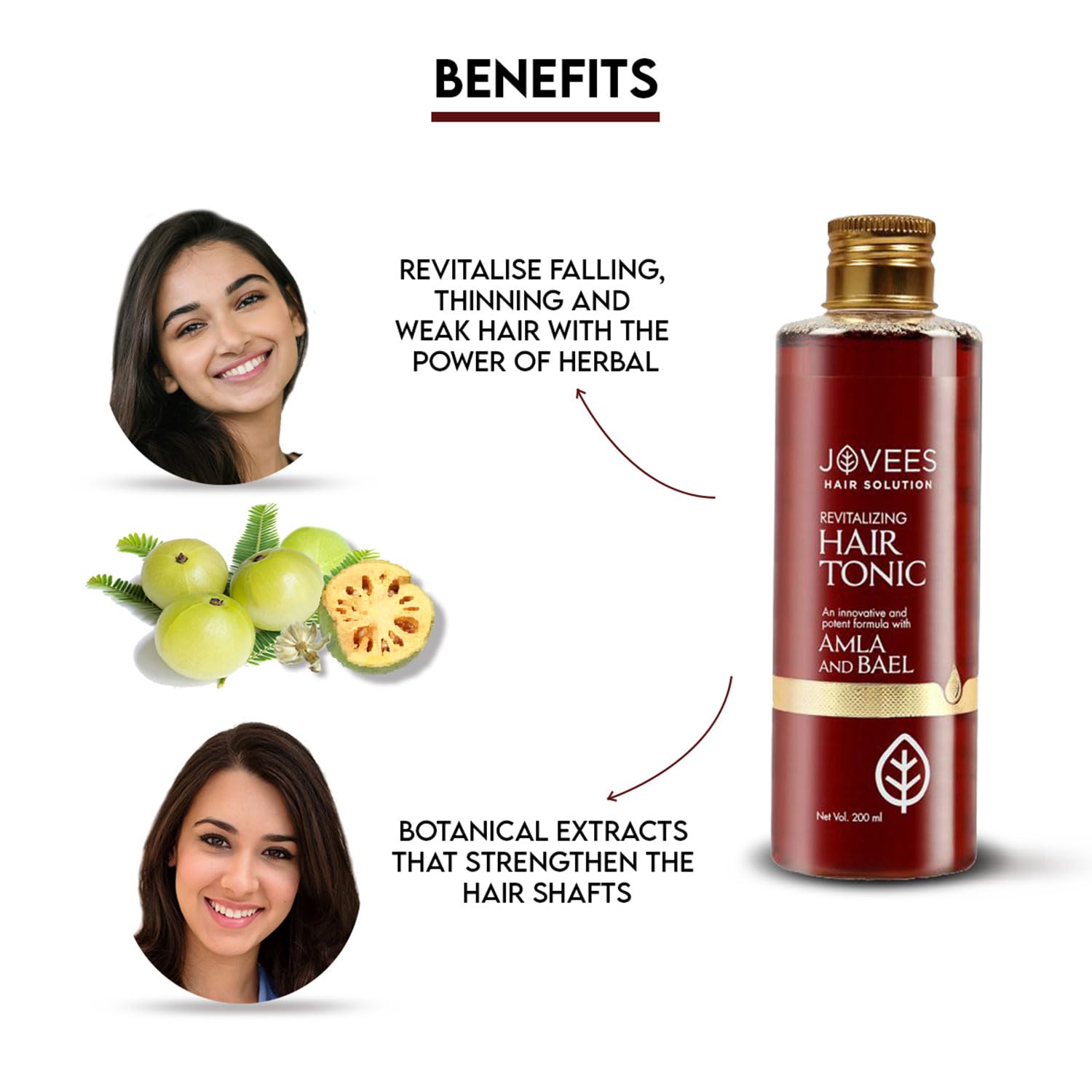 Jovees Herbal Revitalising Amla & Bael Hair Tonic – view 3