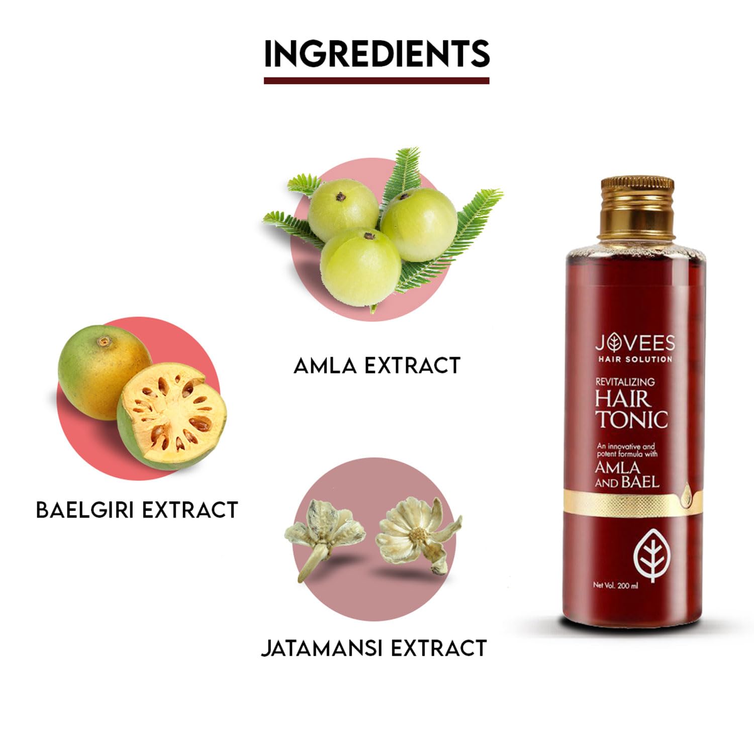 Jovees Herbal Revitalising Amla & Bael Hair Tonic – view 4