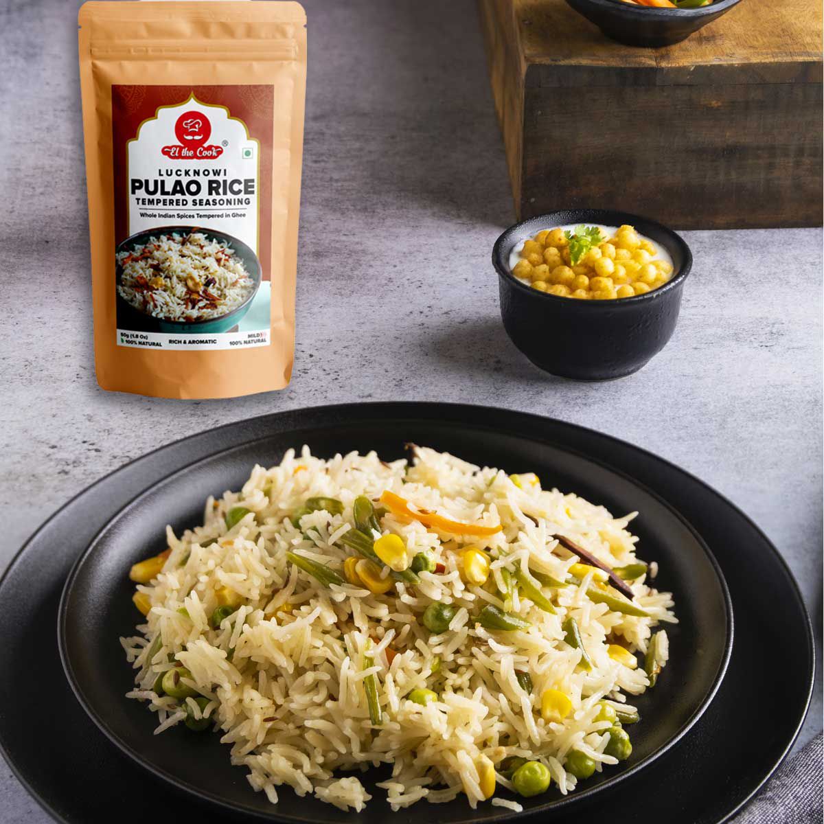 El The Cook Royal Pulao Tadka Sachet, 2 x 50g – view 3