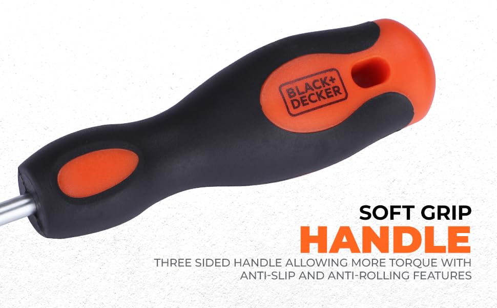 BLACK+DECKER BDHT62296 Steel Screwdriver-PH1x100mm (Orange) – view 3