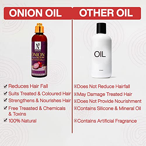 NutriGlow NATURAL'S Onion Hair Oil With Red Onion Seed Oil For Hair Growth, Hair Fall Control, Dandruff Free Hair, Fall Hair Oil, 100ml – view 5