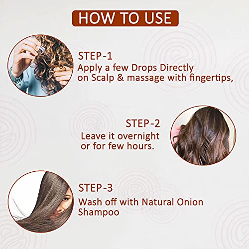 NutriGlow NATURAL'S Onion Hair Oil With Red Onion Seed Oil For Hair Growth, Hair Fall Control, Dandruff Free Hair, Fall Hair Oil, 100ml – view 7