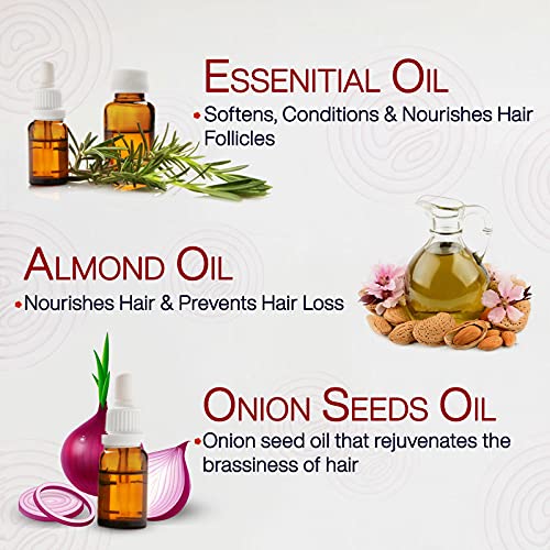 NutriGlow NATURAL'S Onion Hair Oil With Red Onion Seed Oil For Hair Growth, Hair Fall Control, Dandruff Free Hair, Fall Hair Oil, 100ml – view 8