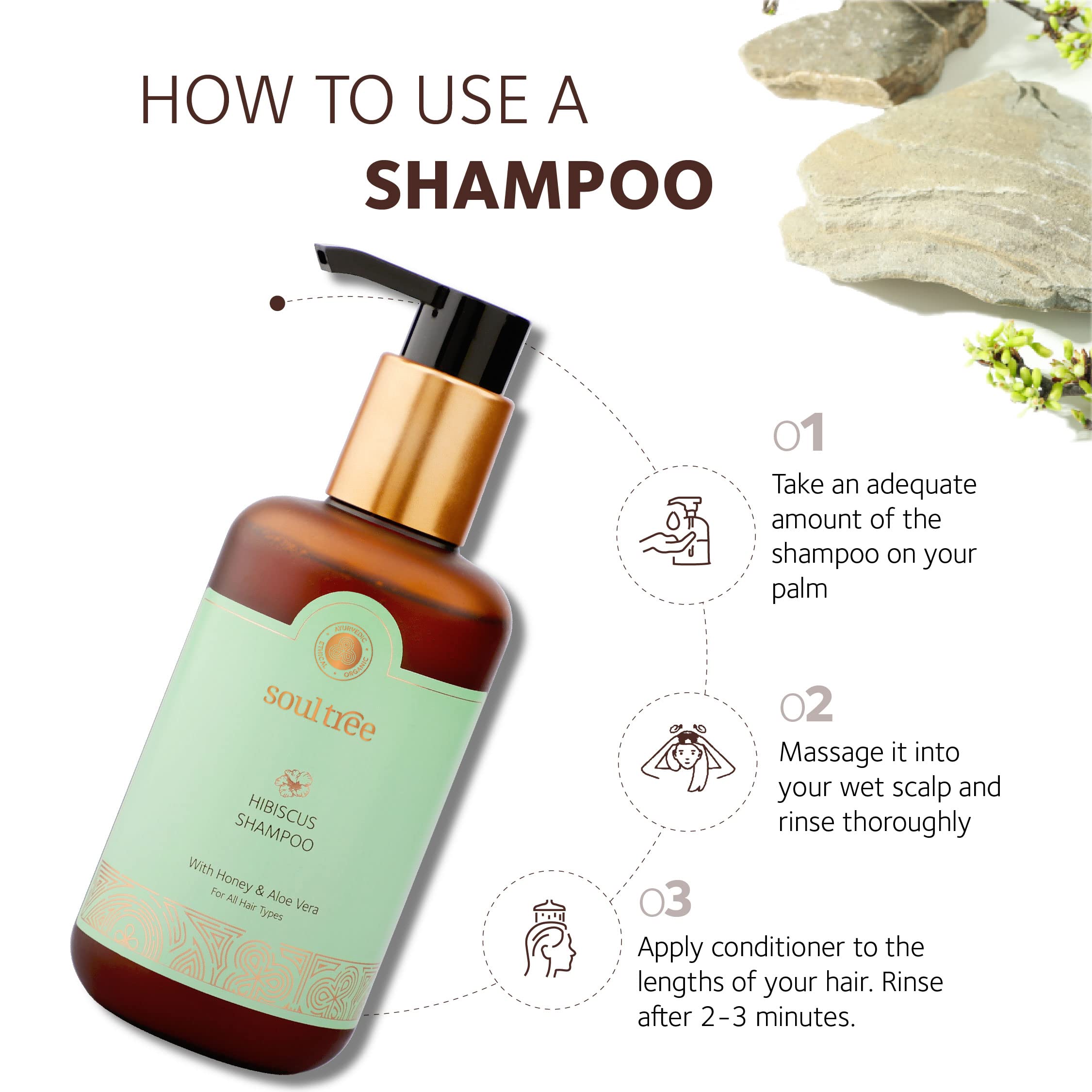 SoulTree Hibiscus Shampoo with Honey & Aloe Vera - Prevents Dryness & Hair Breakage, Cleanses & Hydrates at the same time, SLS/SLES Free - All Hair Types, 250 ml – view 4