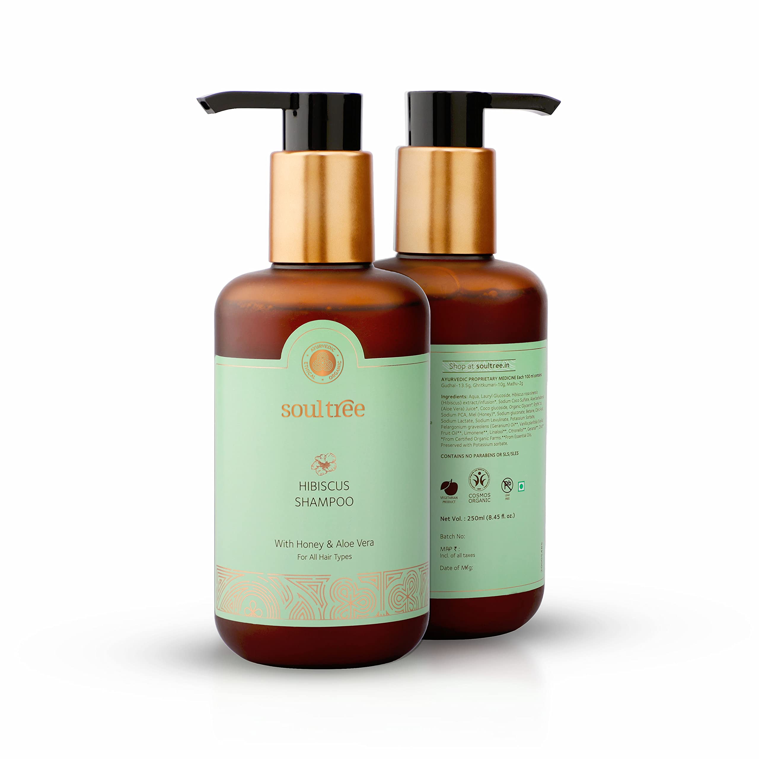 SoulTree Hibiscus Shampoo with Honey & Aloe Vera - Prevents Dryness & Hair Breakage, Cleanses & Hydrates at the same time, SLS/SLES Free - All Hair Types, 250 ml – view 5