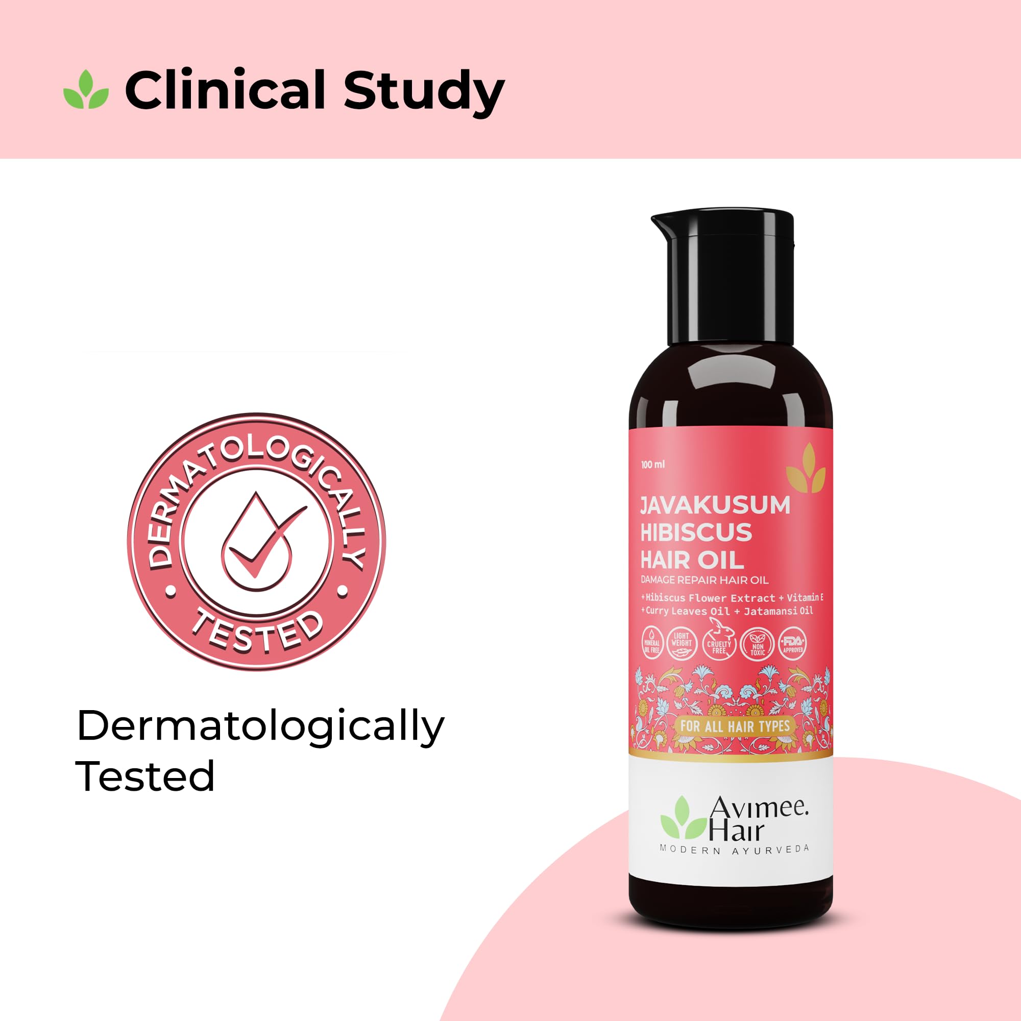 Avimee Herbal Javakusum Hibiscus Hair Oil – view 4