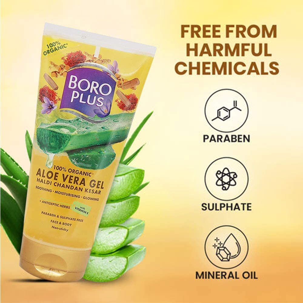 BoroPlus Aloe Vera Gel With Haldi Chandan Kesar - 150ml – view 3