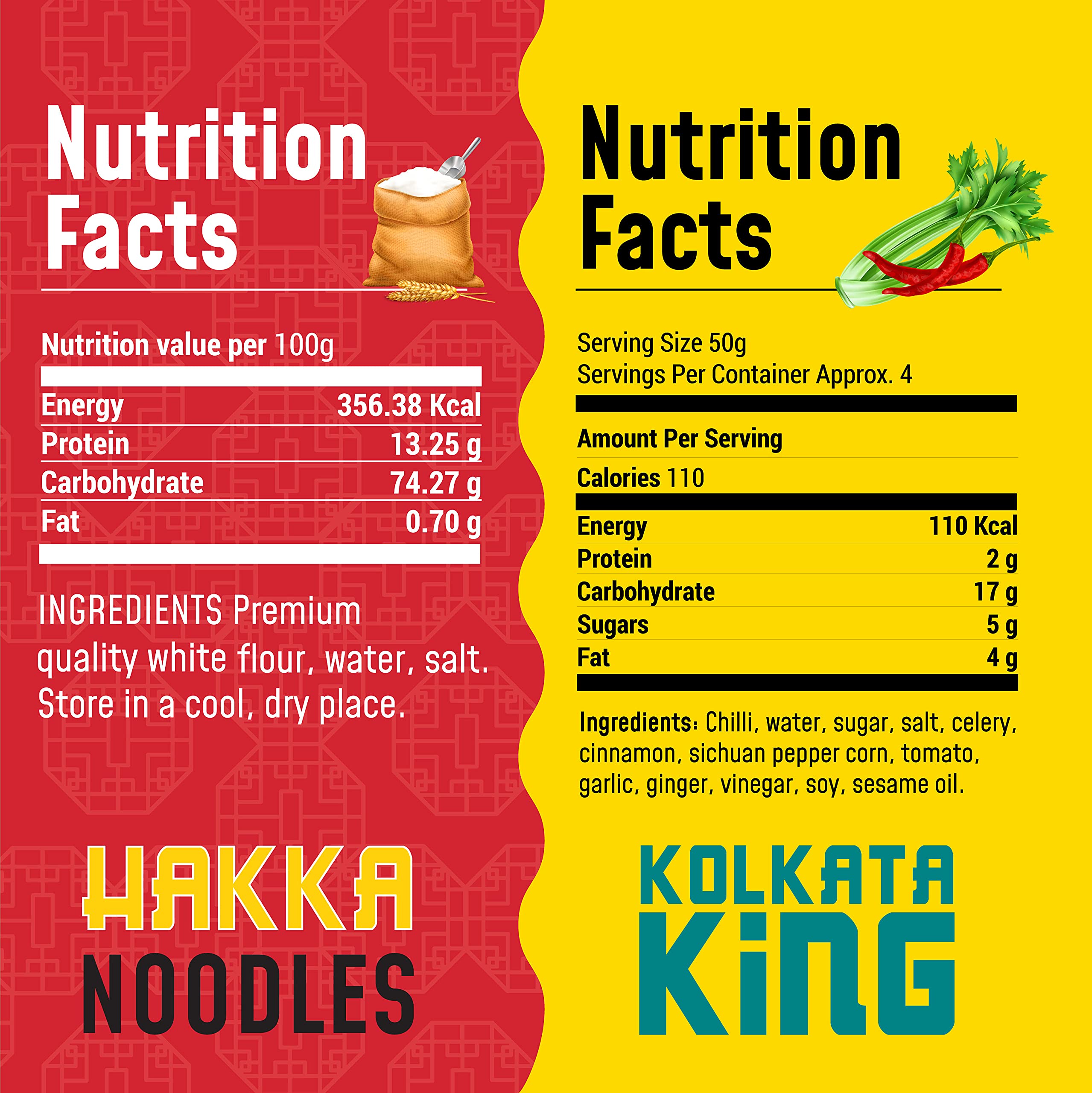 MasterChow Schezwan Noodle Pack - Hakka Noodles (300g) and Kolkata King Schezwan Cooking Sauce (220g) – view 4