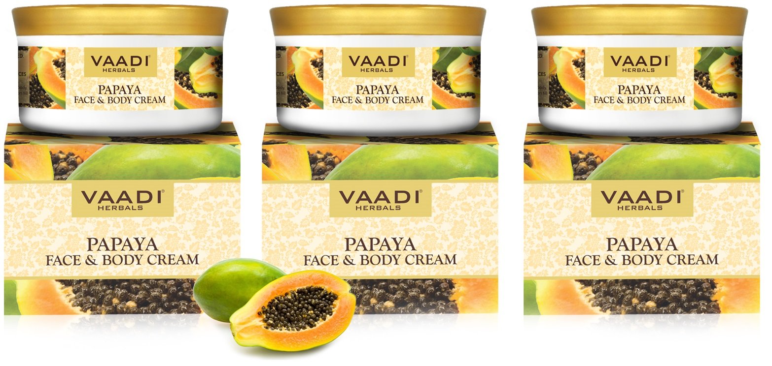 Vaadi Herbals papaya cream jars for face and body care
