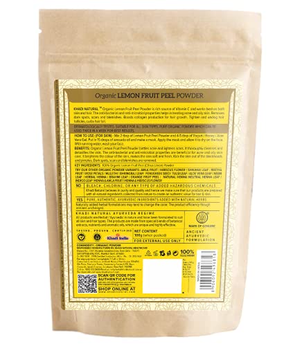 KHADI NATURAL Lemon Fruit Peel Organic Powder – view 2