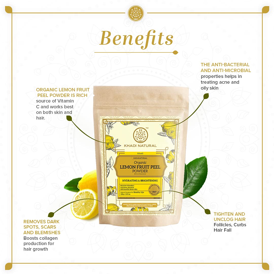 KHADI NATURAL Lemon Fruit Peel Organic Powder – view 4