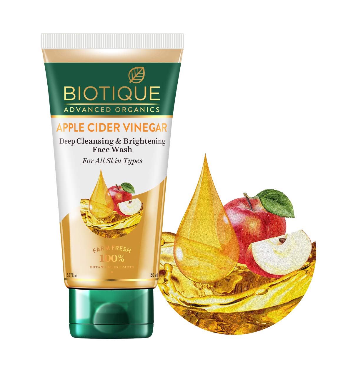 Biotique Apple Cider Vinegar Deep Cleansing Face Wash for All Skin Types, 150ml – view 2