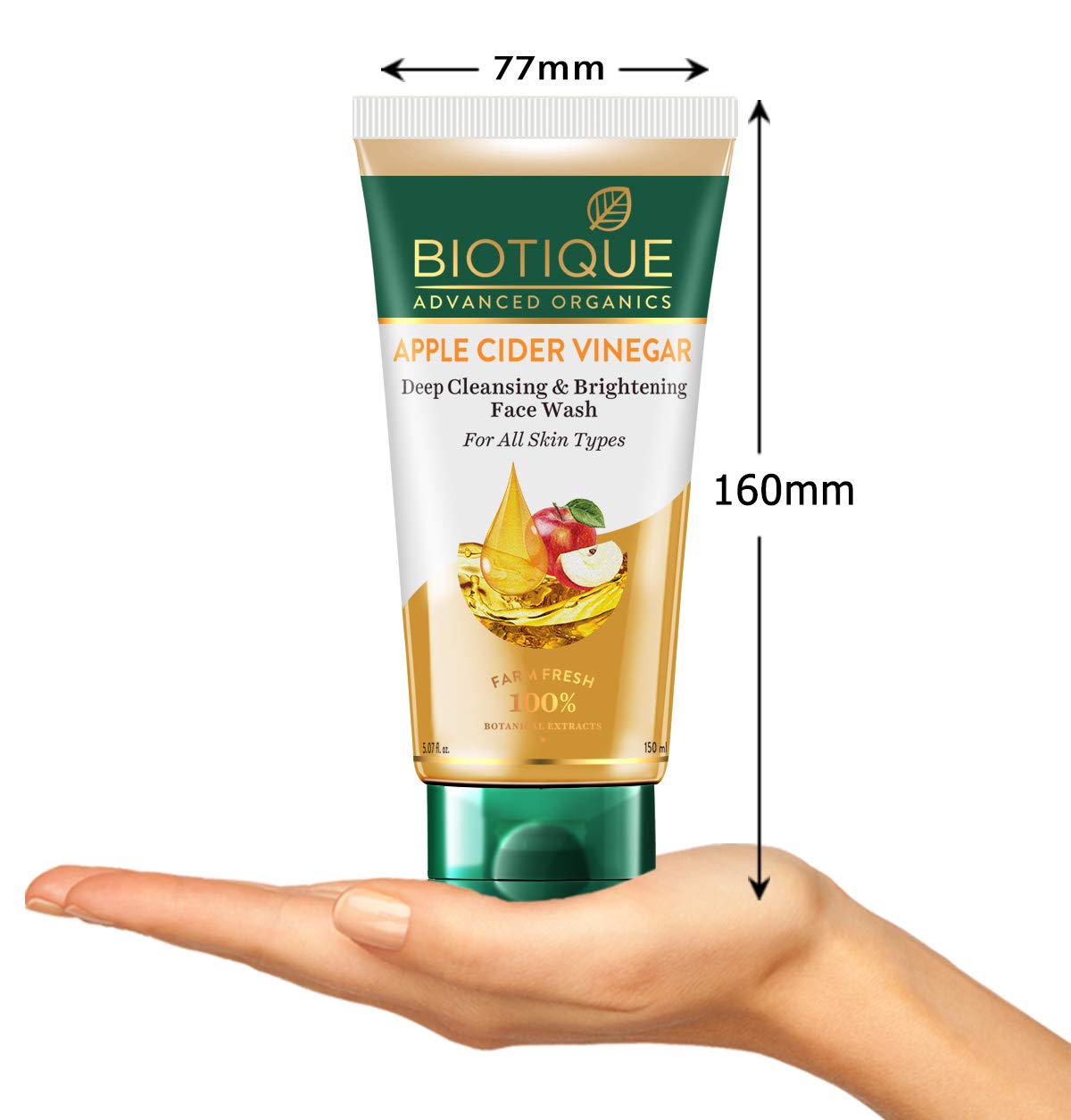 Biotique Apple Cider Vinegar Deep Cleansing Face Wash for All Skin Types, 150ml – view 4