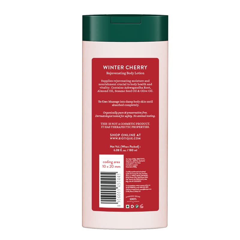 Biotique Winter Cherry Rejuvenating Body Lotion – view 2