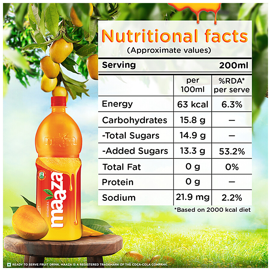 Maaza Mango Drink - Original Flavour, Refreshing 1.2 litre – view 5