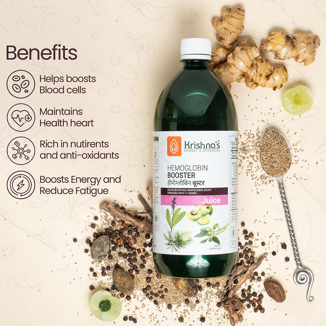 KRISHNA'S HERBAL & AYURVEDA Hemoglobin Booster Juice-1000 Ml – view 3