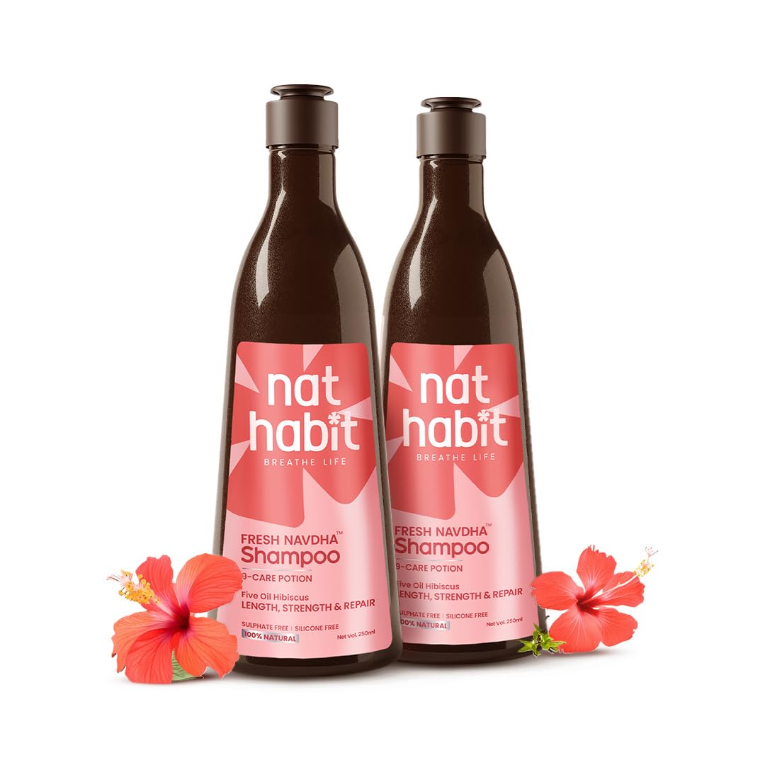 Nat Habit hibiscus shampoo 2 x 250 ml pack