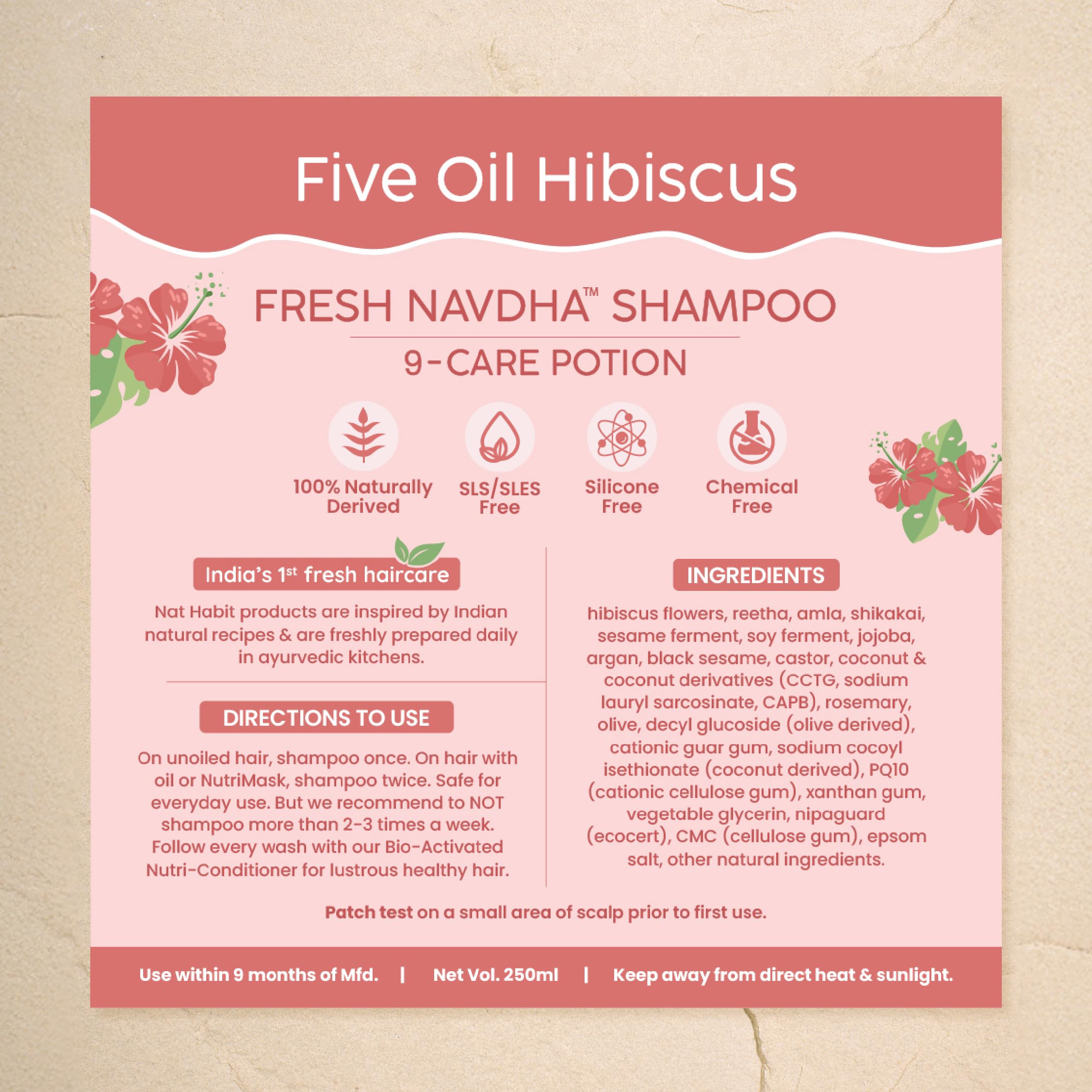 Nat Habit Hibiscus Navdha Shampoo for Hair Growth, Fermented Soy Gentle Cleanser for Long Thick Hair – view 8