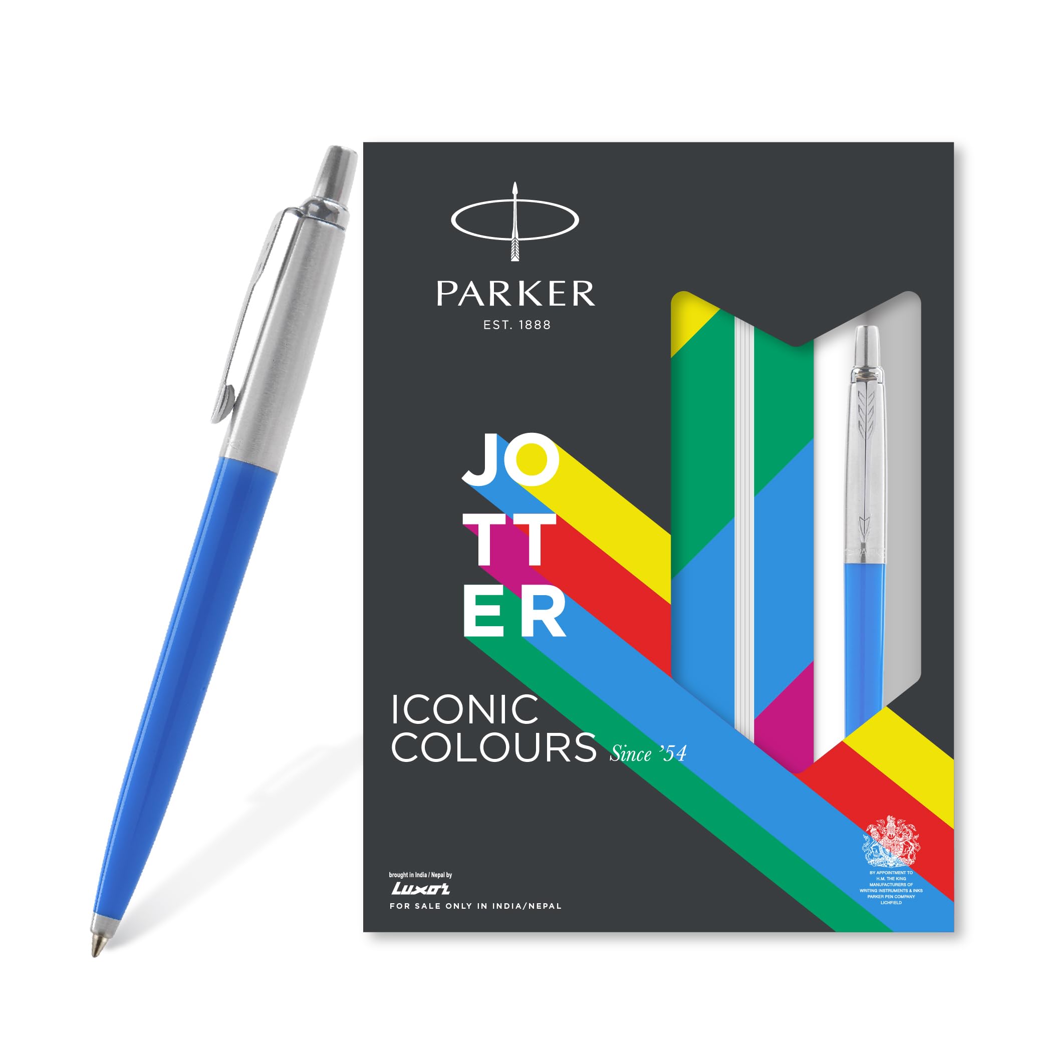 Parker Jotter chrome trim pen and notebook set