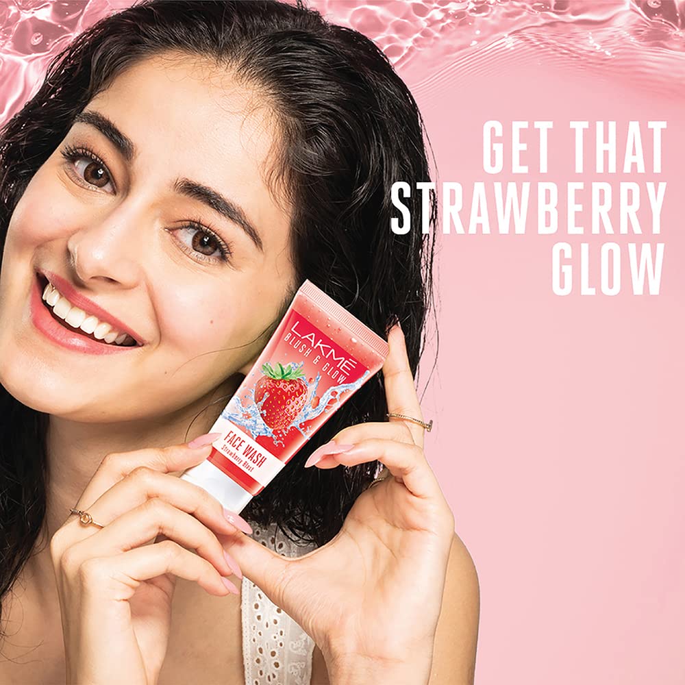 LAKMÉ Blush & Glow Strawberry Freshness Gel Face Wash with Strawberry Extracts, 50 g – view 4