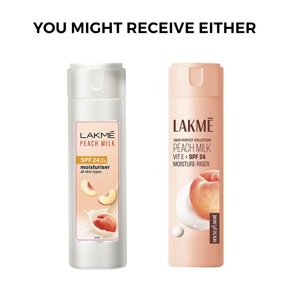 Lakme Peach Milk Moisturizer SPF 24 Sunscreen Lotion,Locks Moisture For 12 Hrs,Sun Protection,120 ml – view 3