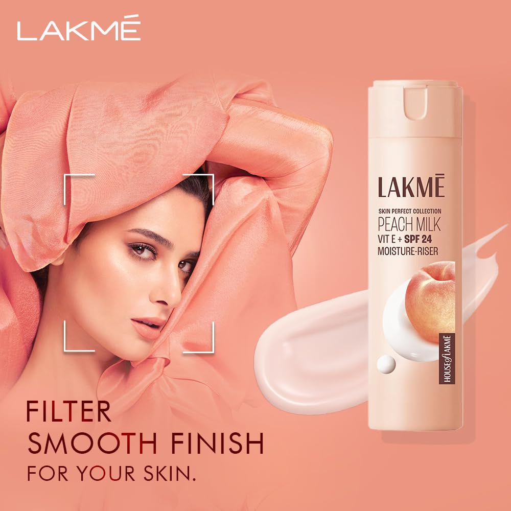 Lakme Peach Milk Moisturizer SPF 24 Sunscreen Lotion,Locks Moisture For 12 Hrs,Sun Protection,120 ml – view 4
