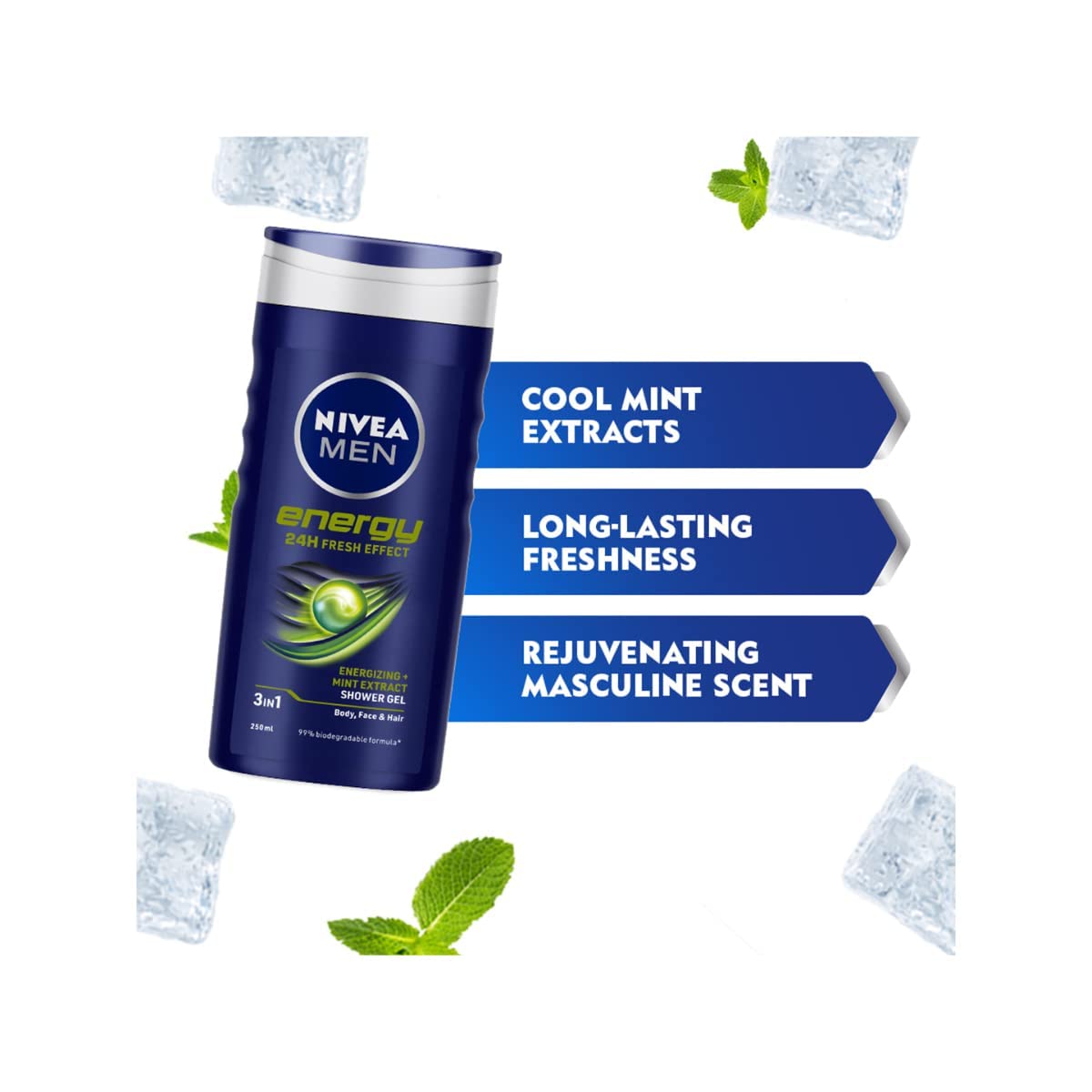 NIVEA MEN Energy 250ml Body Wash – view 4