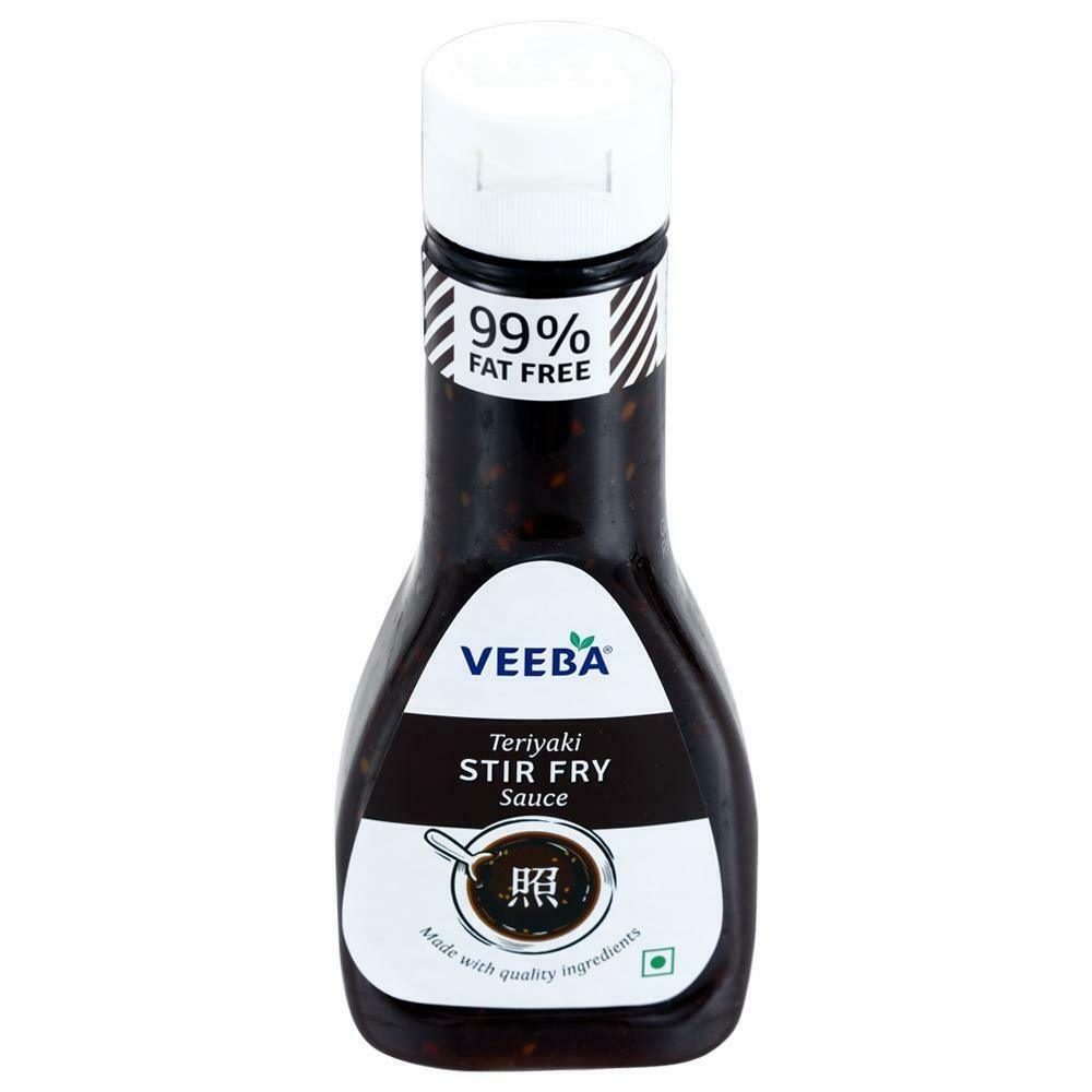 Veeba sauce combo with teriyaki stir-fry and sriracha flavors