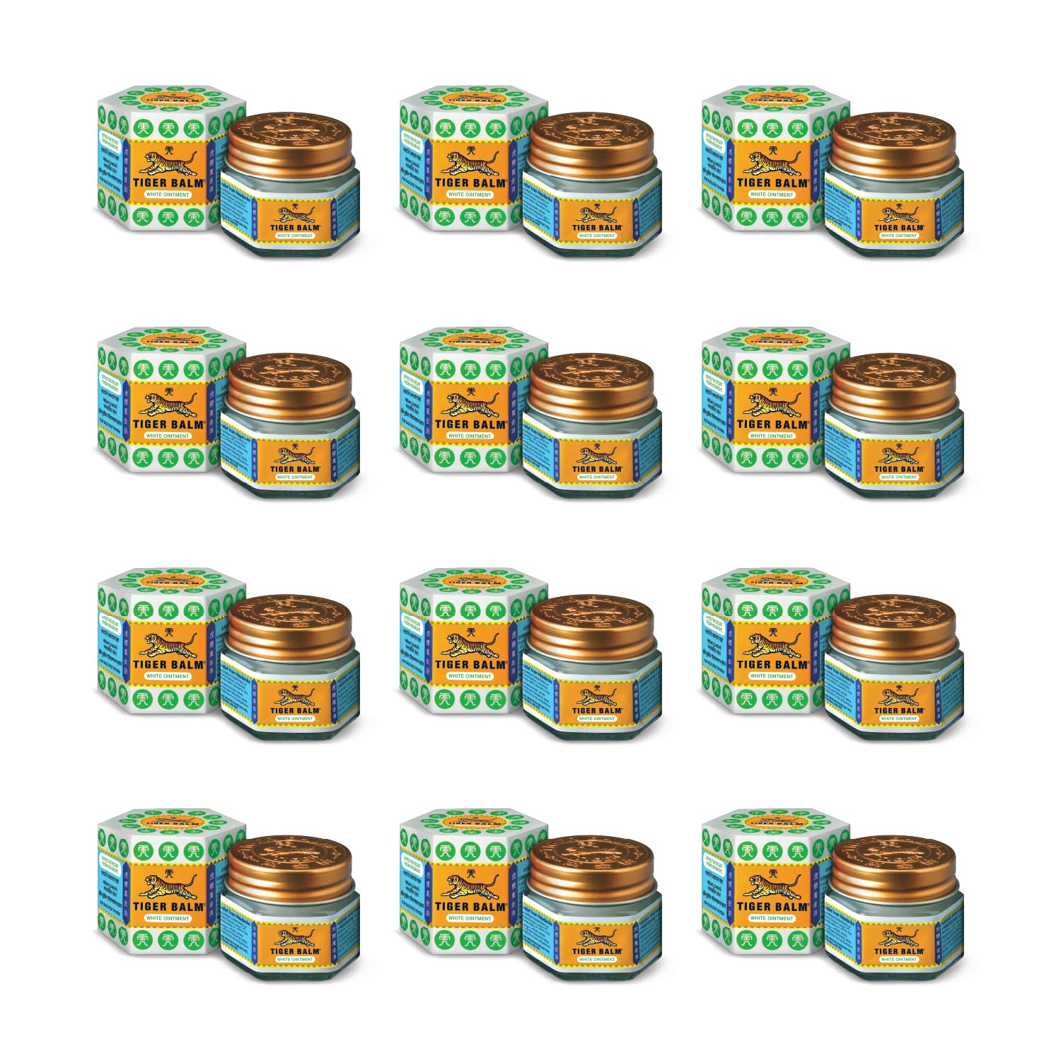 Tiger Balm White Ointment classic white balm pack of 12