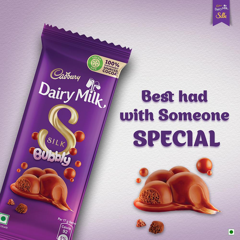 Cadbury Dairy Milk Silk Bubbly Chocolate 120 G – view 3