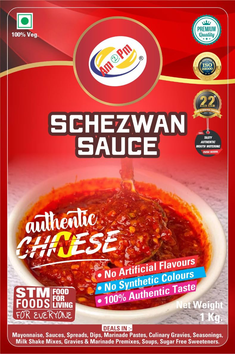 Am 2 Pm - Schezwan Sauce Chilli Paste Stir Fry Cooking Fresh Ingredients Spicy Chinese Stir-Fry Schezwan Sauce Dipping Sauce -1KG – view 2